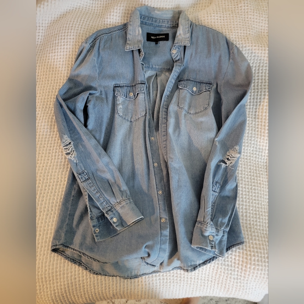 Neon Blonde Jean Overshirt